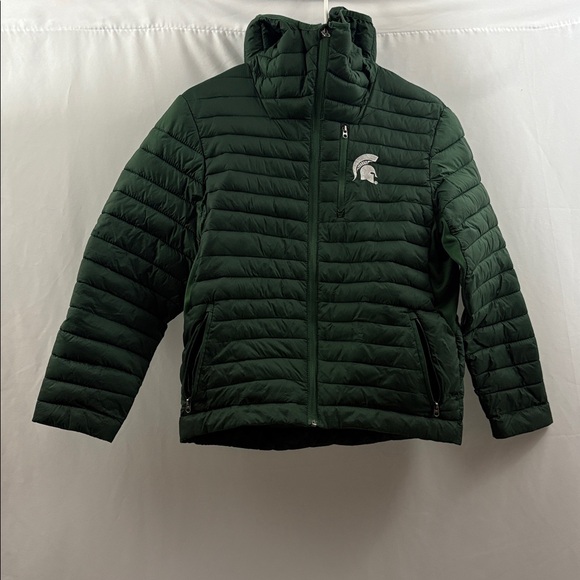 Michigan State University Spartans Kids Puffer Coat Jacket Size Small 8-10 - Picture 2 of 8